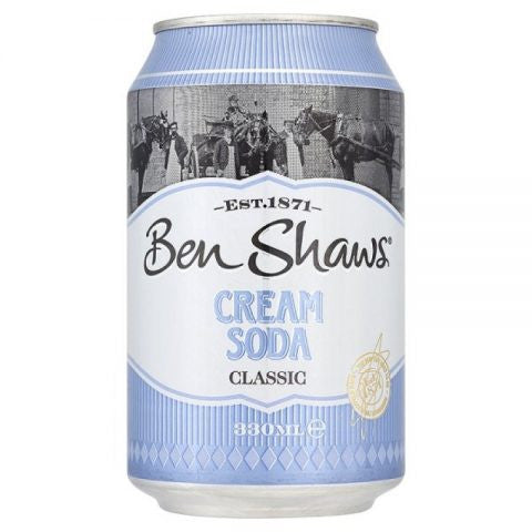 BEN SHAW’S AMERICAN CREAM SODA 330ML CASE 24